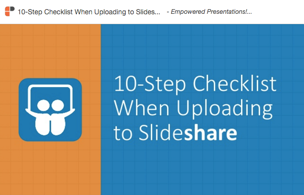 Slideshare Checklist